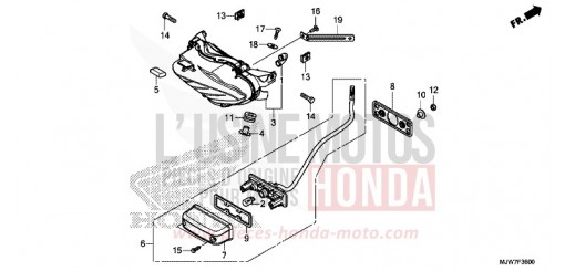 FEU ARRIERE CB500FAG de 2016